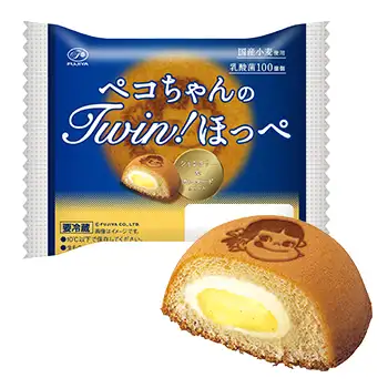 ペコちゃんのツインほっぺ（シャンテリー＆カスタードクリーム