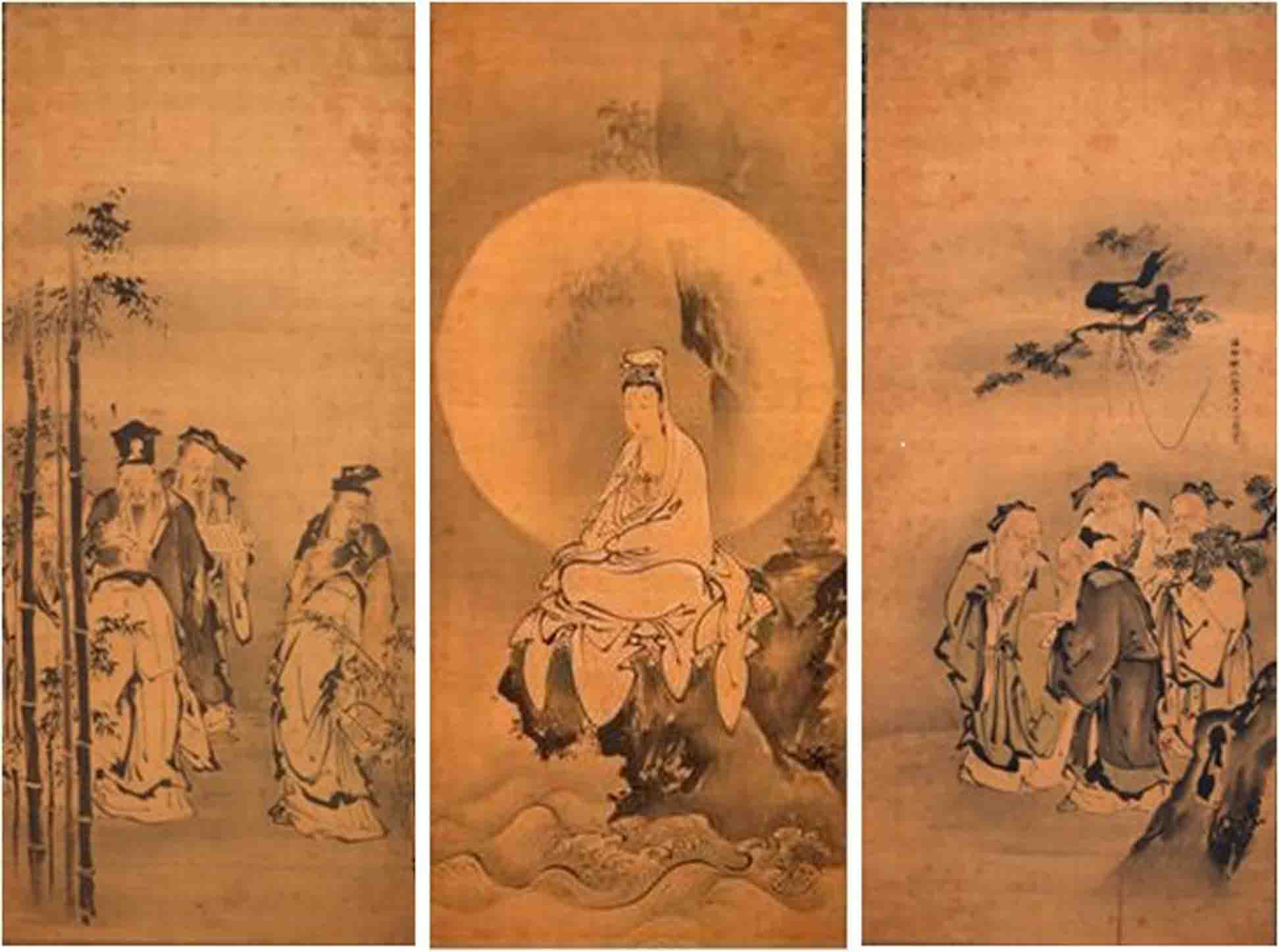 観音・四晧・七賢図 | 福岡市美術館