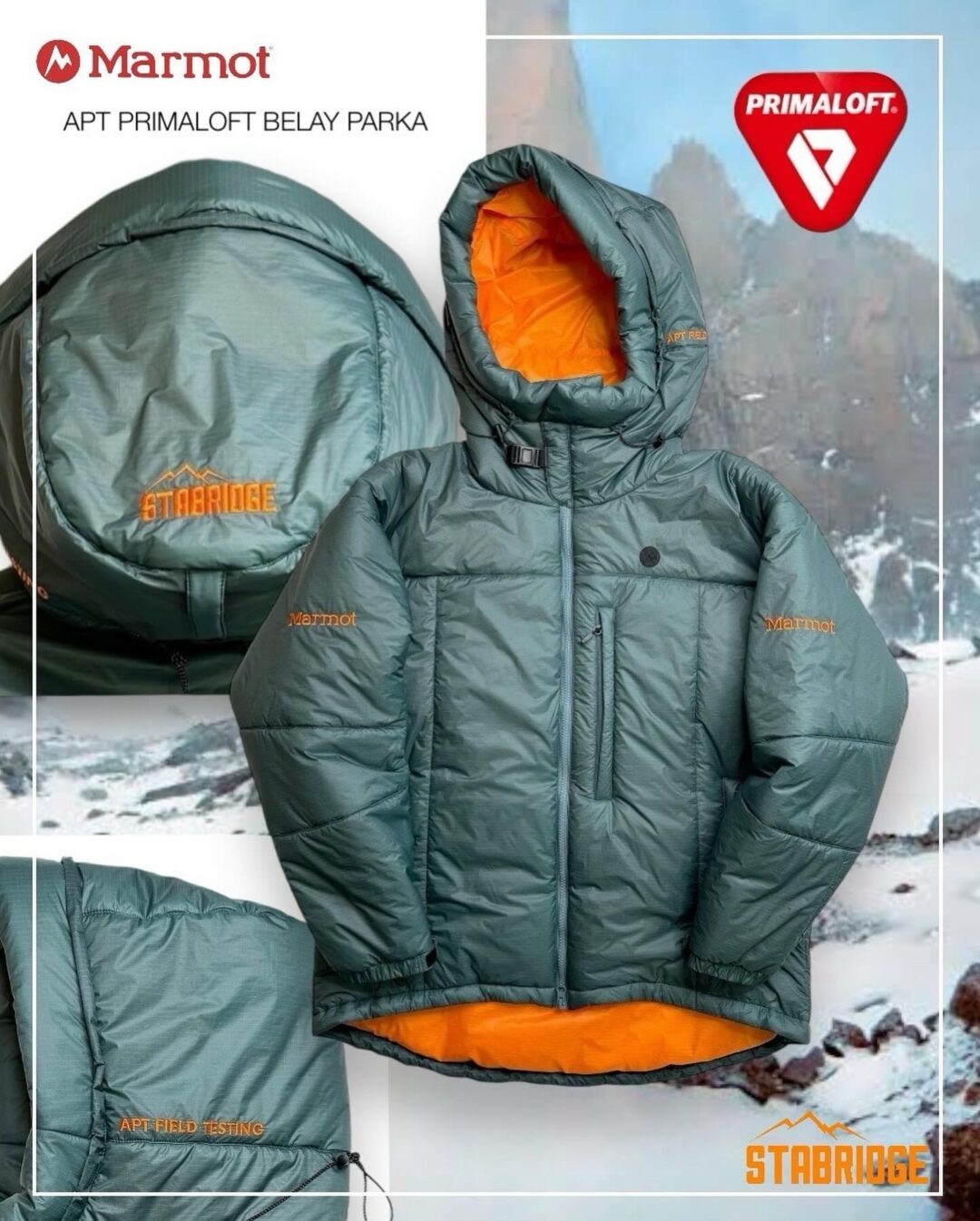 STABRIDGE × Marmot “APT PRIMALOFT BELAY PARKA” (スタブリッジ