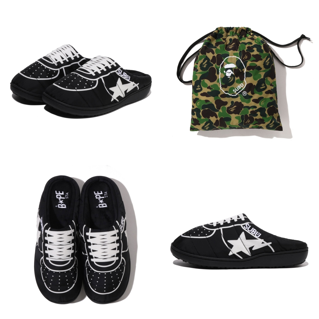 A BATHING APE × SUBU PUFFER SANDALS “BAPESTA”が2026年 1/3 発売 (ア