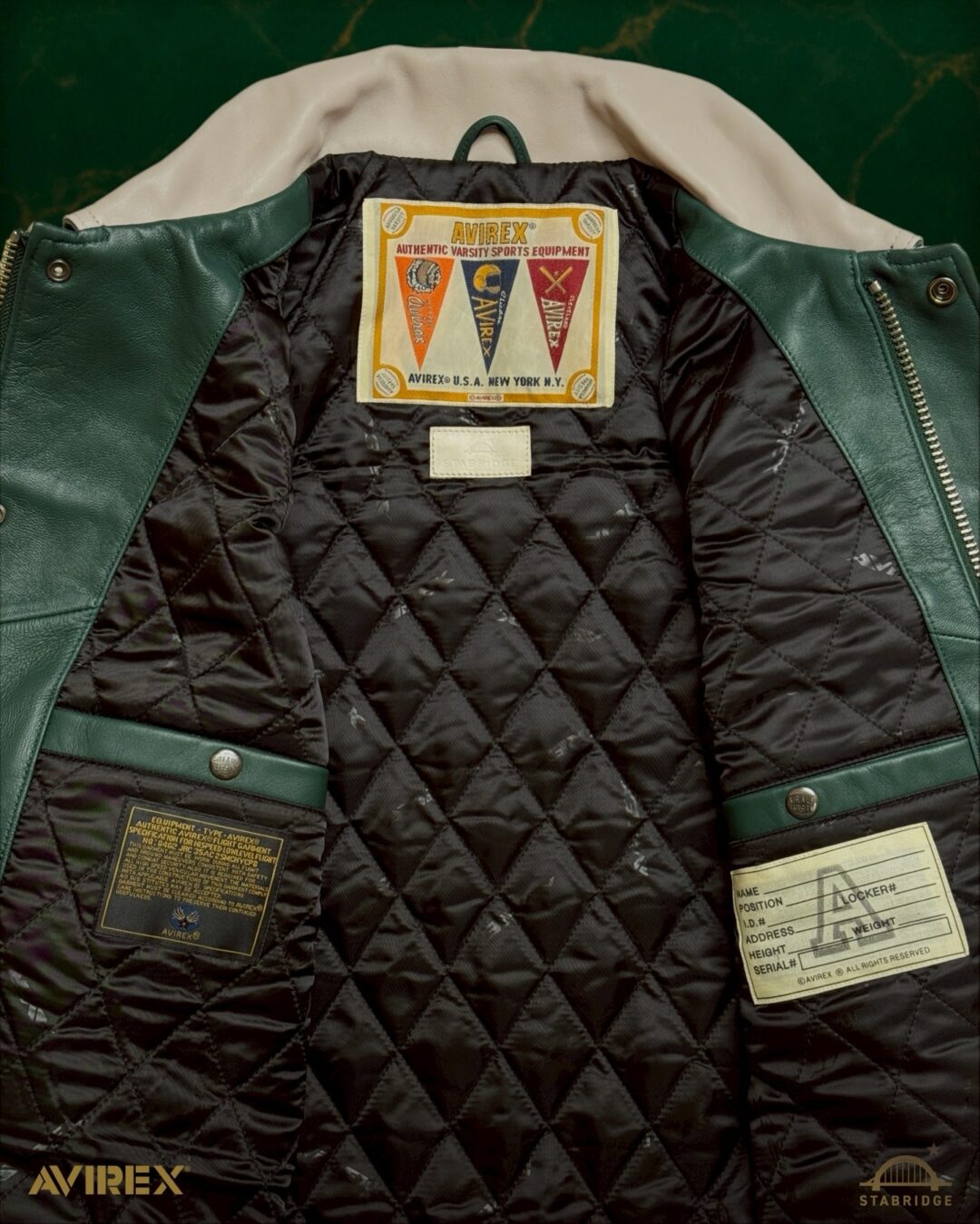 AVIREX × STABRIDGE “VARSITY JACKET CHIEF ROCKA”が2025年 12/27 発売