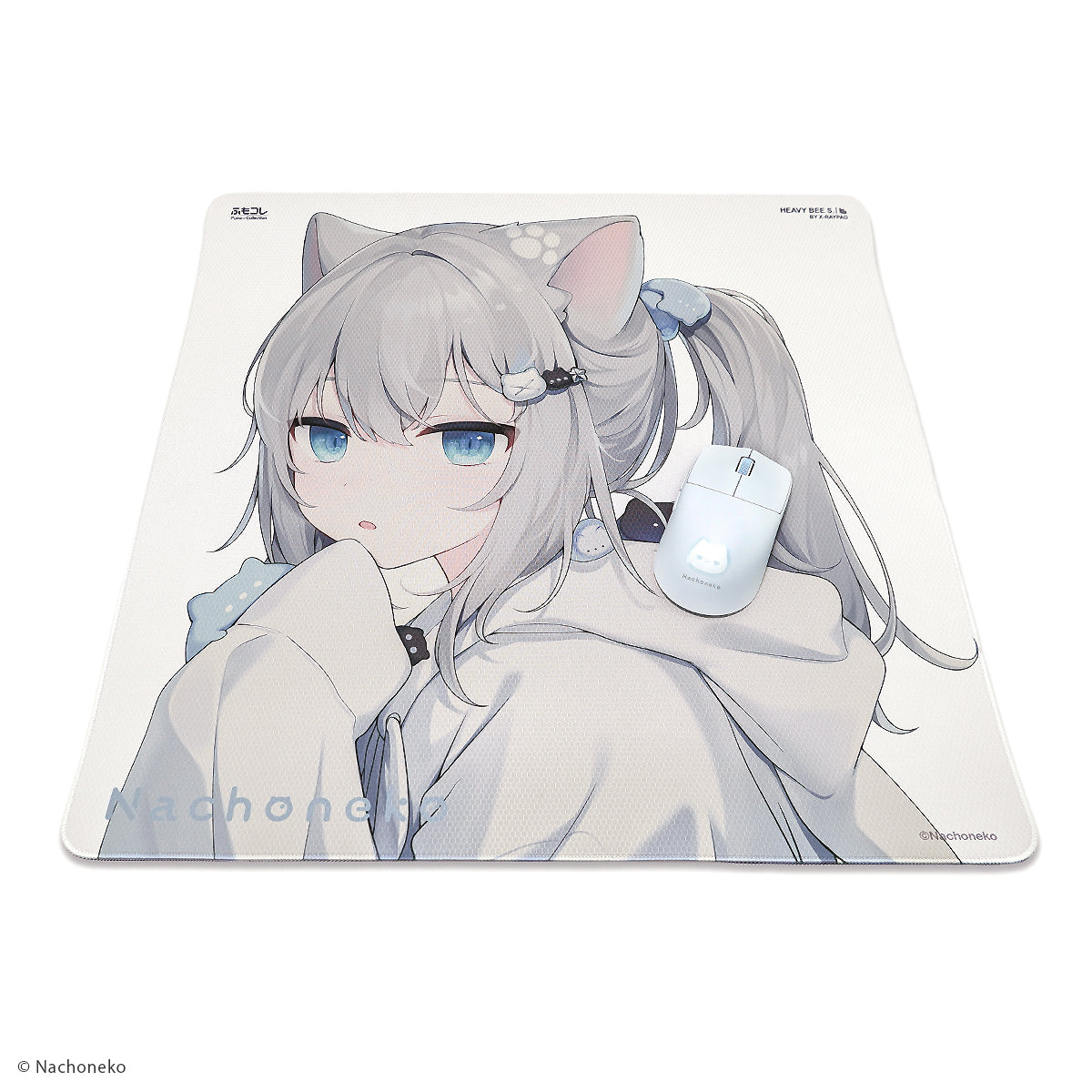Nachoneko × ふもコレ ゲーミングマウスパッド White (ベースモデル X