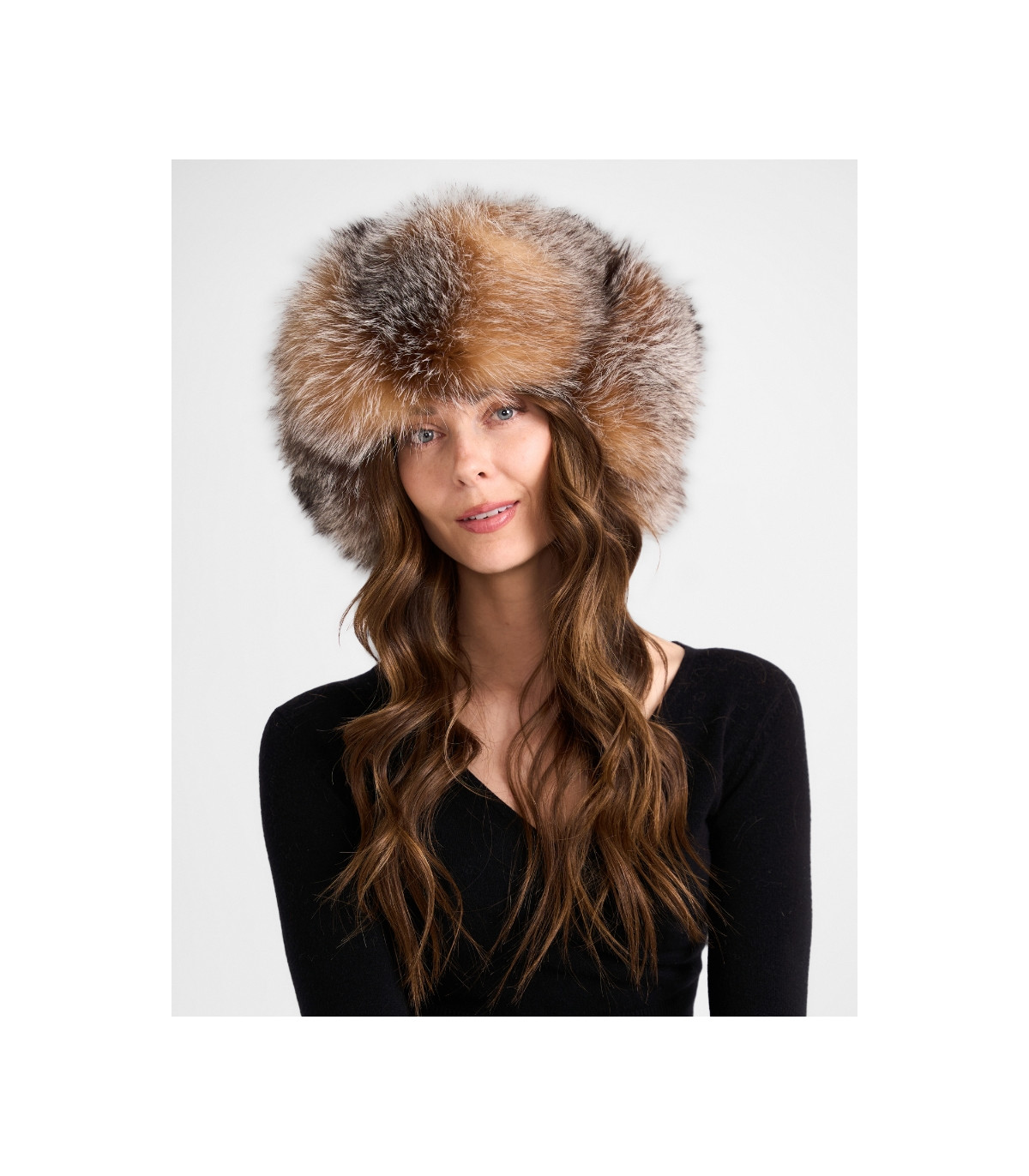 Ladies Crystal Fox Full Fur Russian Hat: FurHatWorld.com