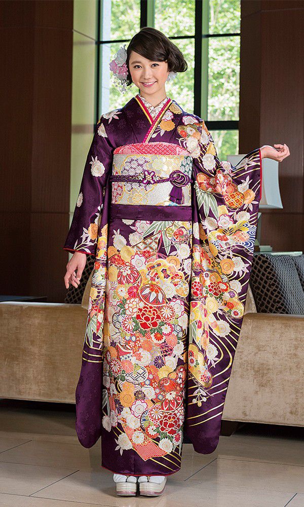 京友禅振袖・紫色・成人式┃伝統古典【菊京屋】