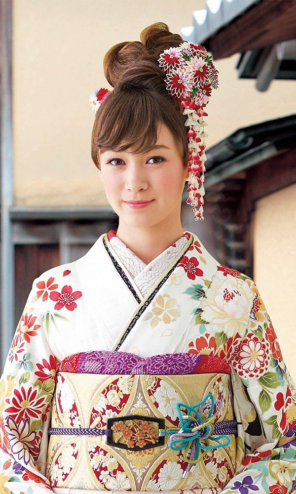 京友禅振袖・白地・菊・牡丹┃伝統古典【菊京屋】