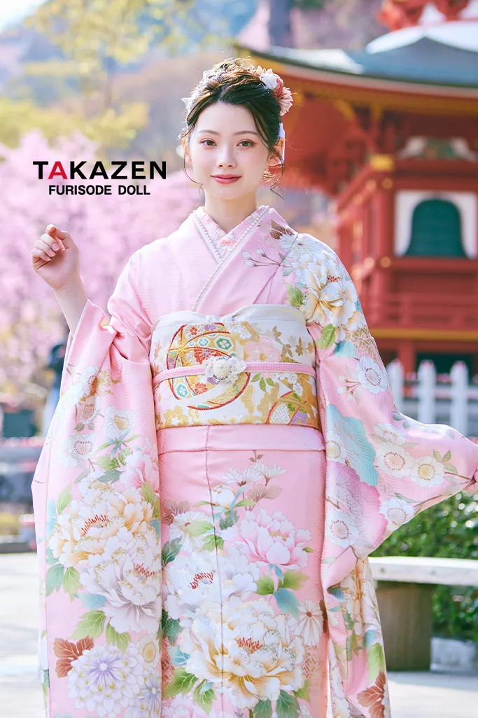 正統派古典 ピンク/淡い色 牡丹柄 はんなり 上品 綺麗系 大柄 かわいい