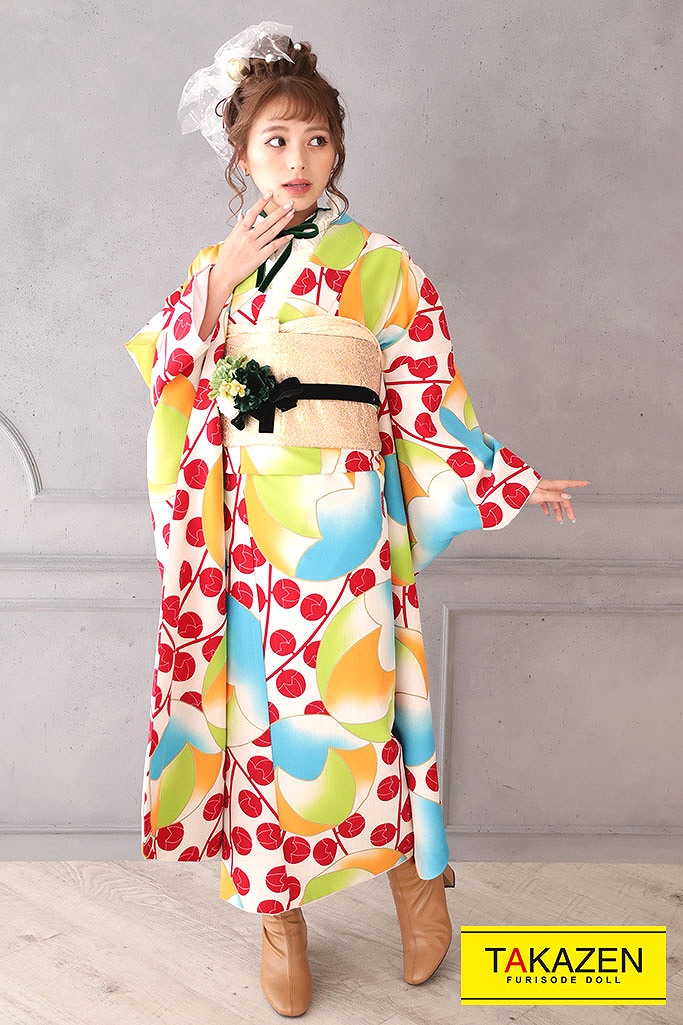 安い プチプライスレトロ 白/赤/ブルー(水色) 水玉模様 個性的 レトロ