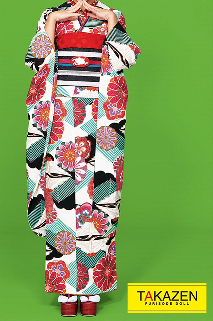 安い 大正ロマンレトロ 白/赤/黒 鶴柄 人気 個性的 おしゃれ振袖ネット