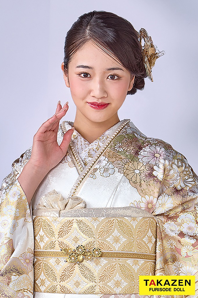 最高級古典柄振袖 関芳/最高級金彩刺繍友禅 白/金 レース 上品 正絹 桂