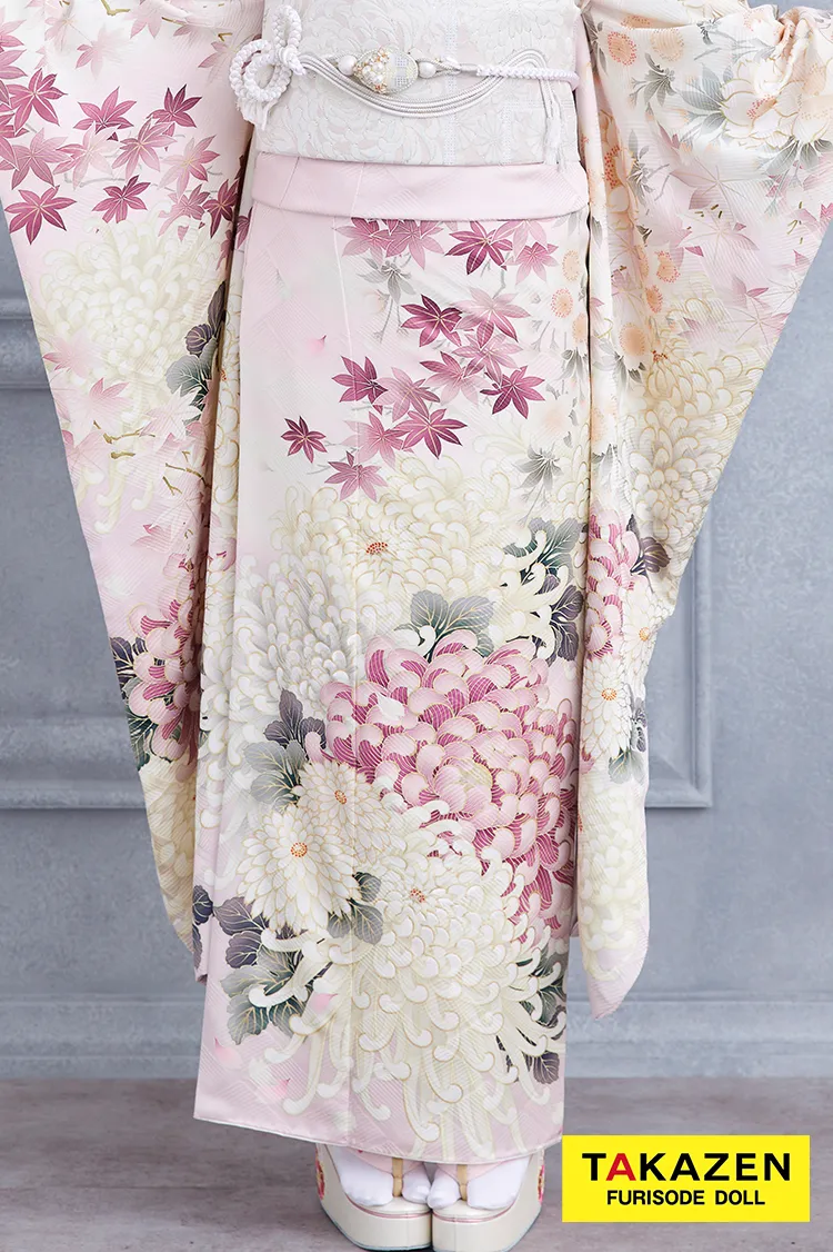 格安お得！華徒然×吉木千沙都ブランド振袖ネットレンタル ピンク/淡い