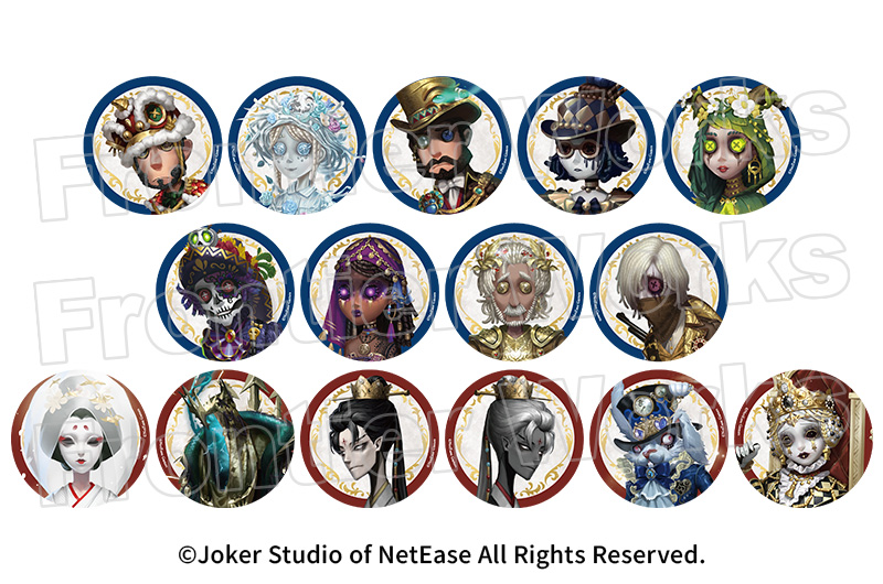 第5人格IdentityV 設定画 UR 彫刻家 庭師 幽霊プリンセス 缶バッジ 第5