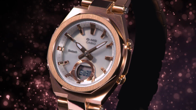 Baby-G G-MS MSG-B100 with Octagonal Bezel, Solar, Bluetooth - G