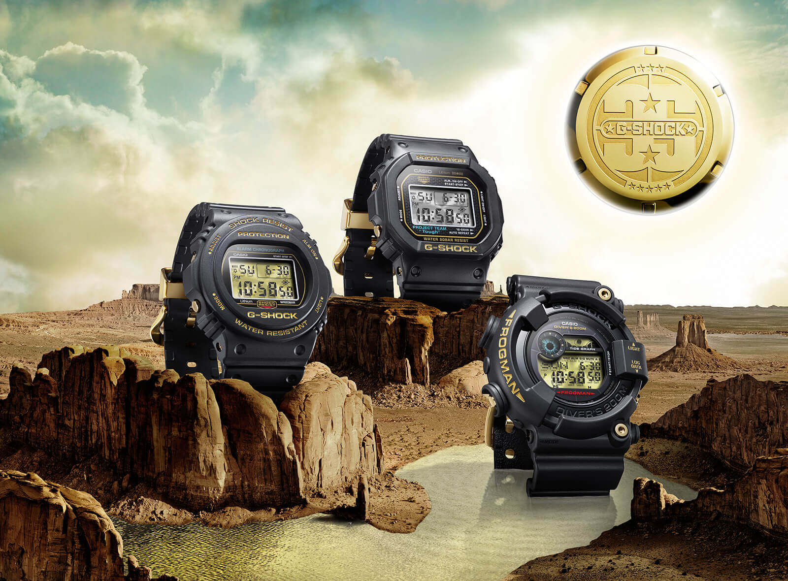 G-Shock 35th Anniversary Origin Gold (Screw-Back) Collection: DW