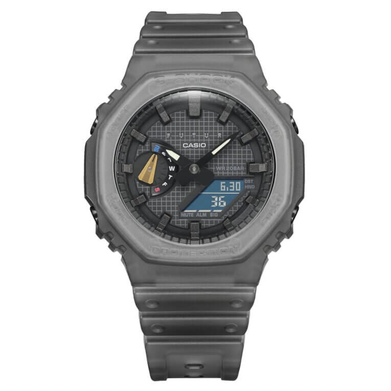 FUTUR x G-Shock GA-2100FT-8A skeleton gray collaboration with the