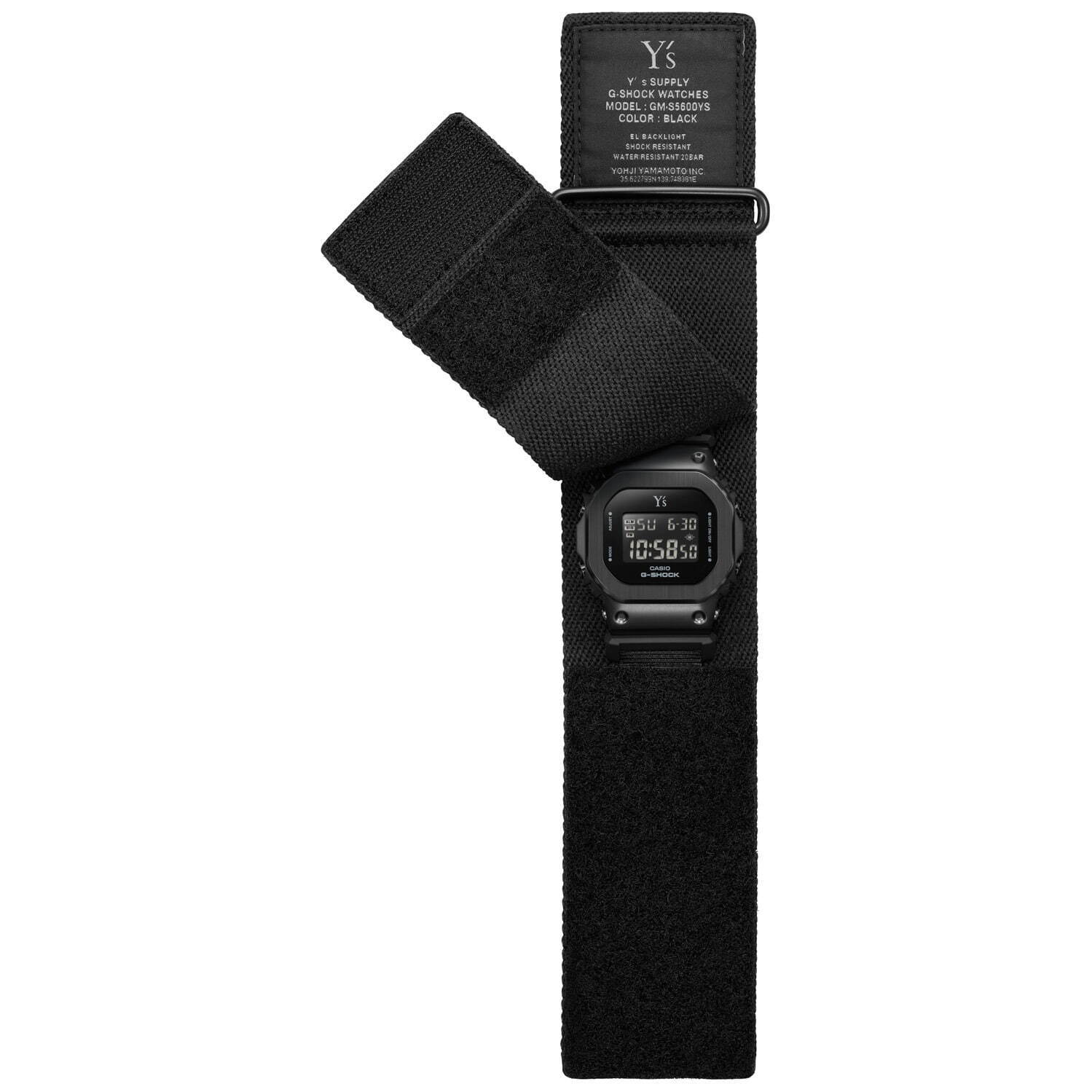 Y's x G-Shock GM-S5600YS-1 includes a covered watch band - G