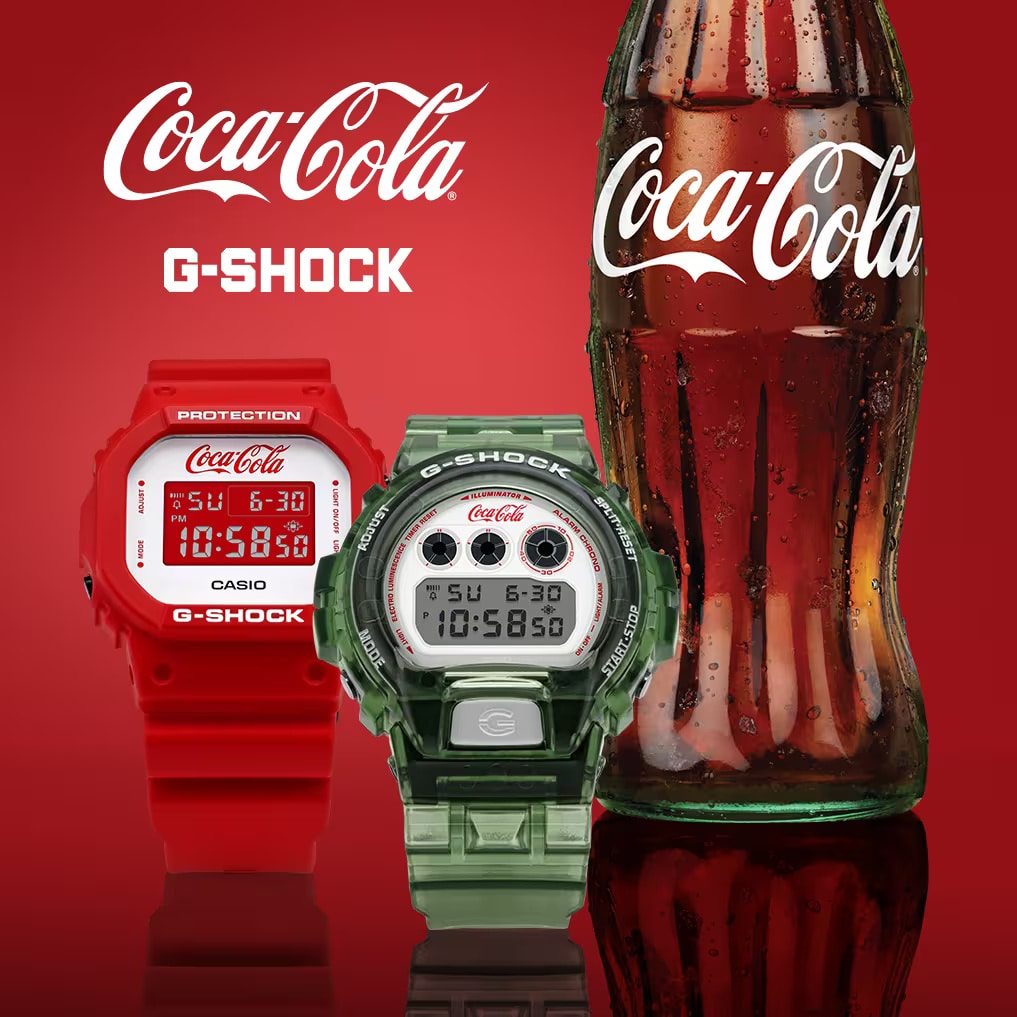 Coca-Cola and G-Shock collaborative watches (DW5600CC23-4