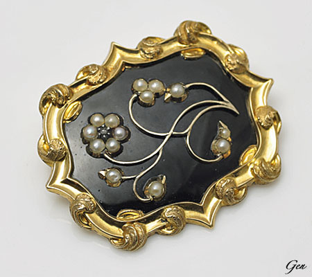 モーニング・ブローチ アンティークジュエリー ルネサンス