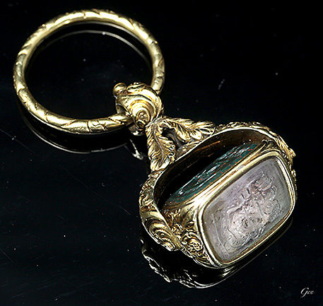 シール（フォブ） インタリオ 紋章 貴族 アンティーク