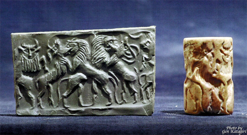 円筒印章 シリンダー型印章 インタリオ メソポタミア シュメール 古代美術