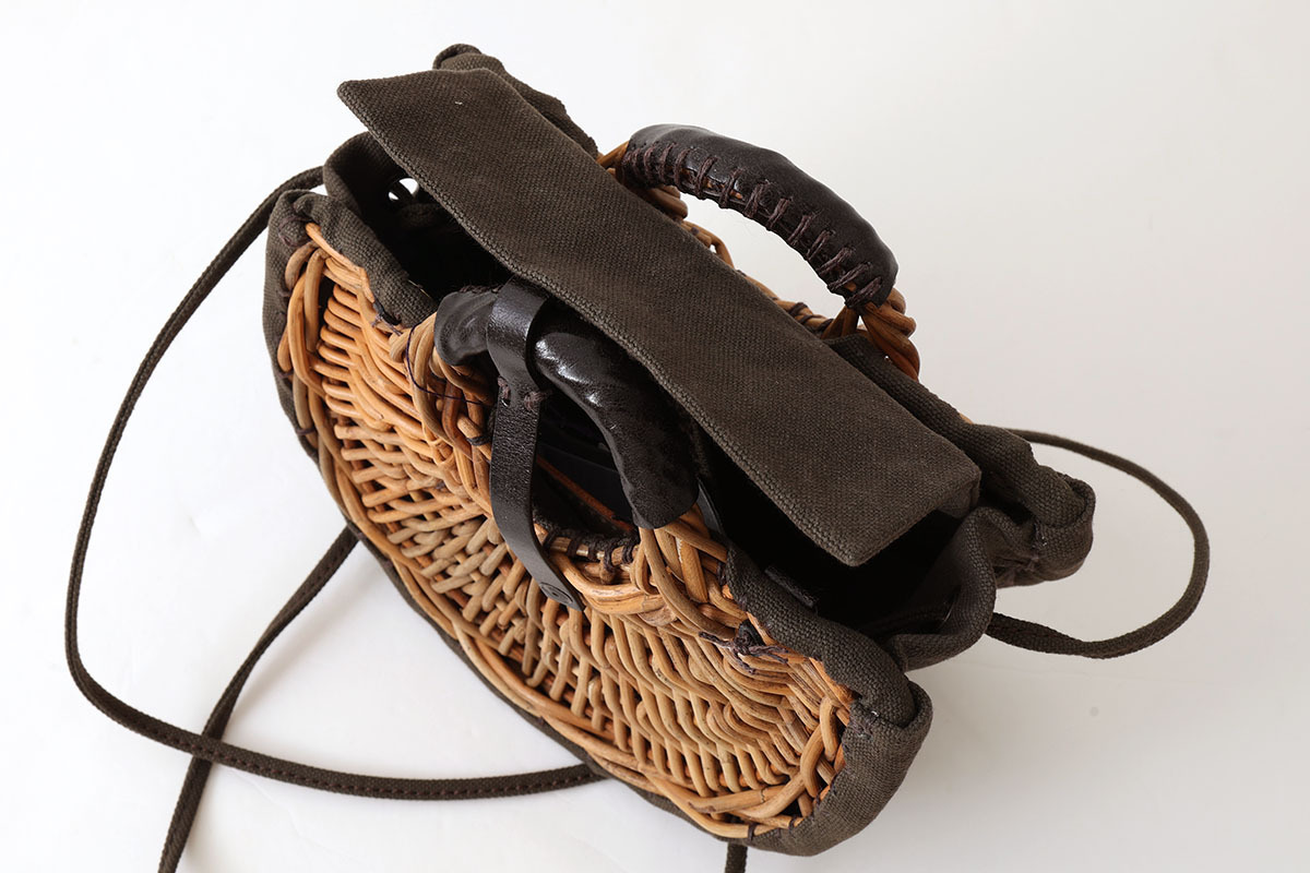 ebagos エバゴス キャンバス・扇トートミニ