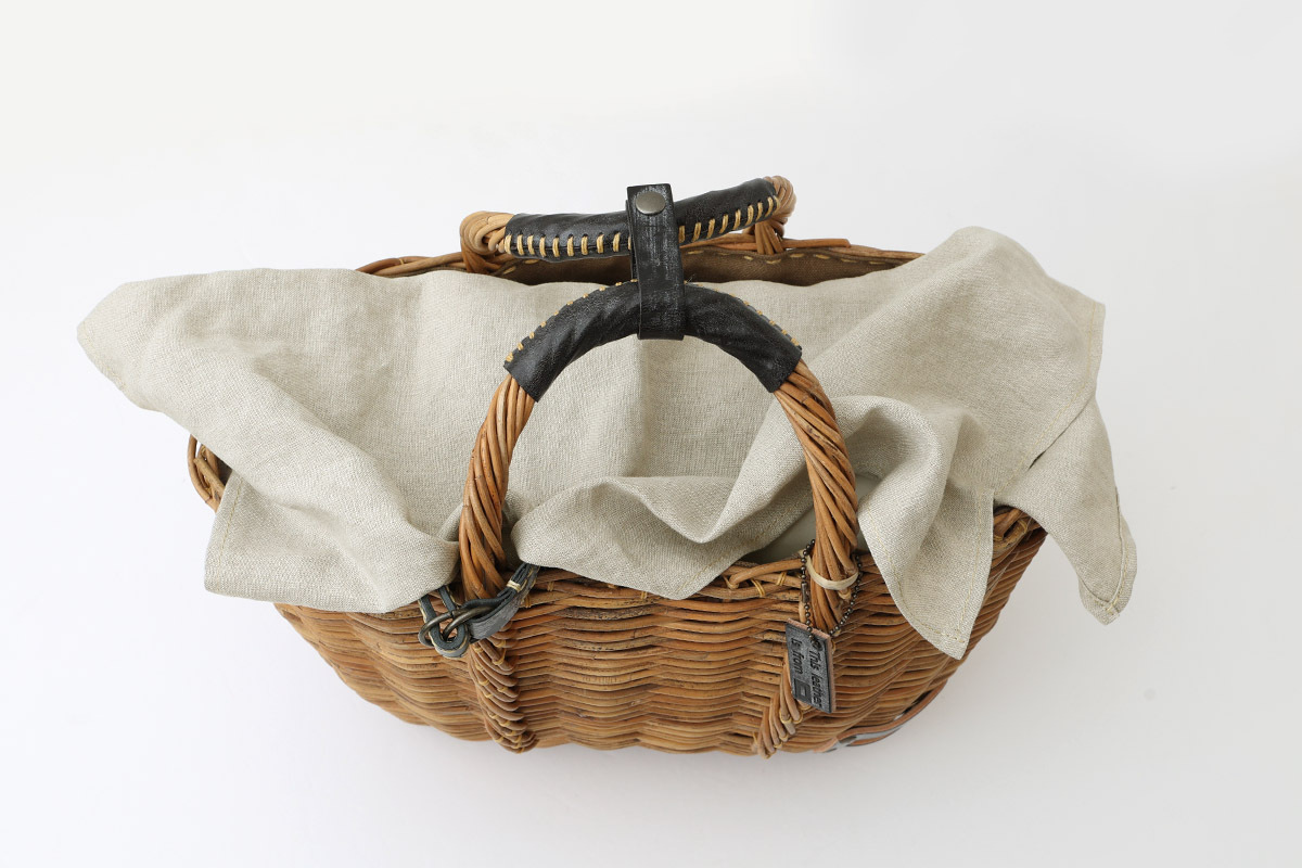 ebagos エバゴス ブライドル トート型かごバッグ