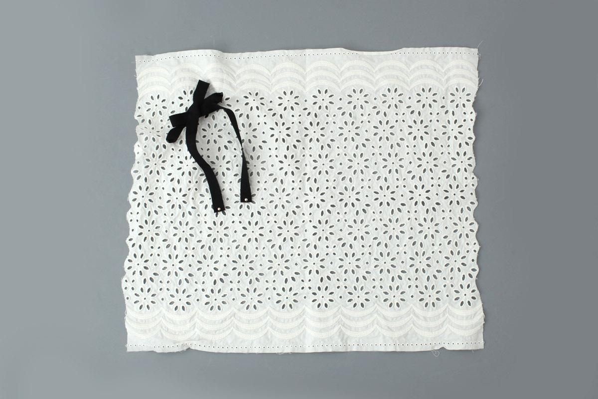 ebagos エバゴス コットンレースかぶせ