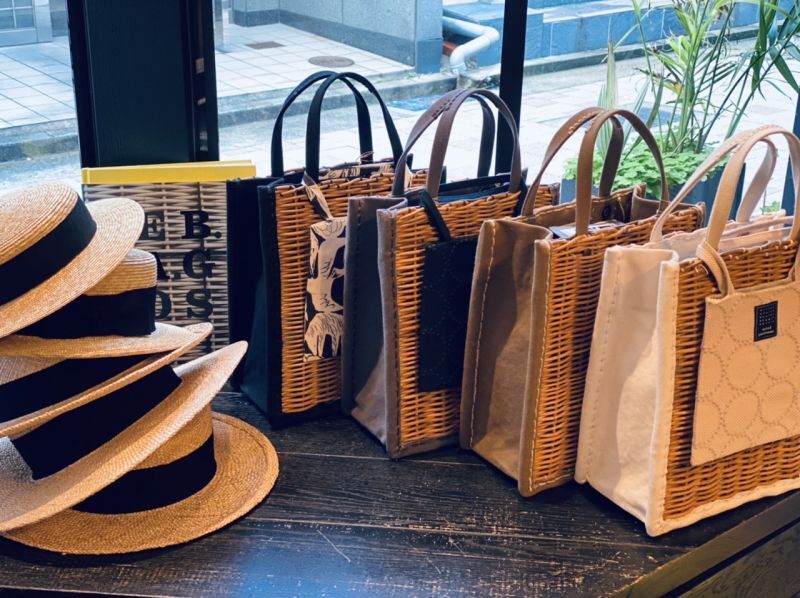 ebagos エバゴス 防水キャンバス・カゴ袋ハンド