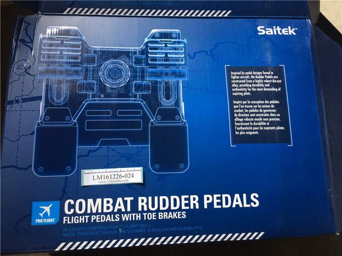 Saitek Pro Flight Combat Rudder Pedals Flight Pedals with Toe