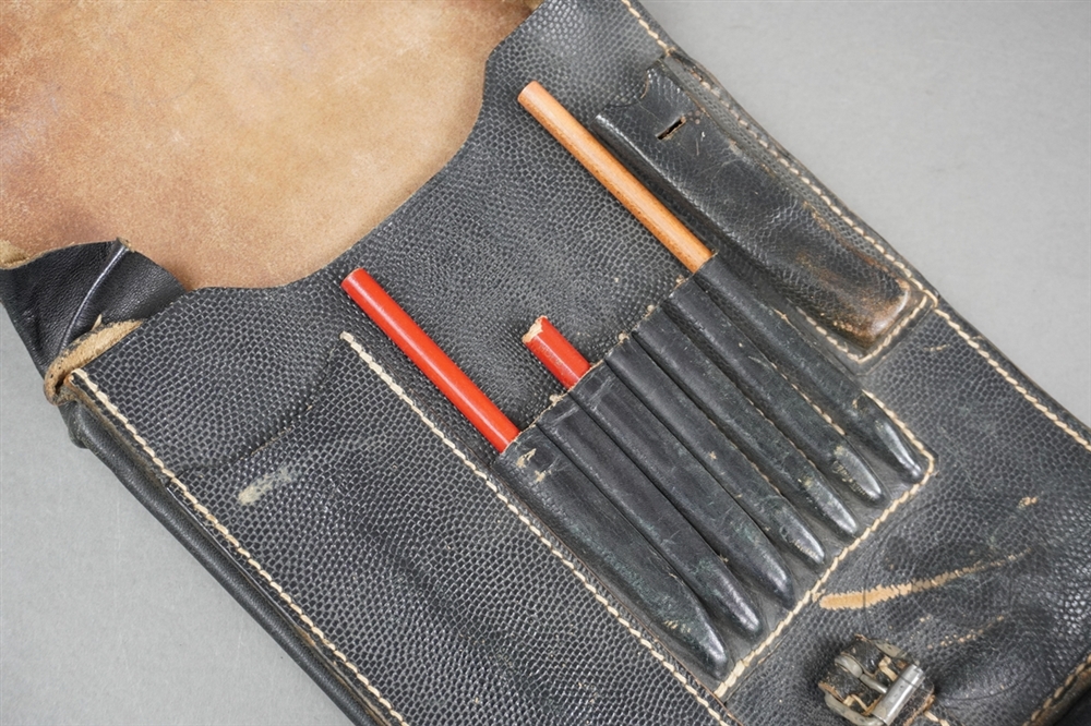 Original German WWII Mapcase And Accessories