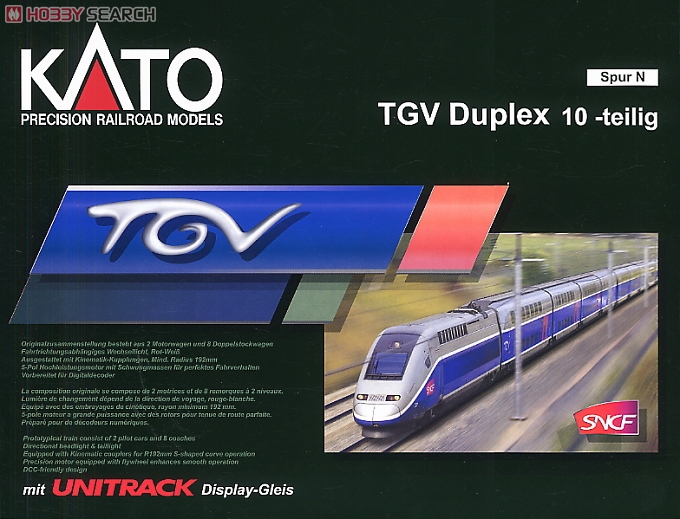 TGV Duplex (デュープレックス) (10両セット) ☆外国形モデル (鉄道