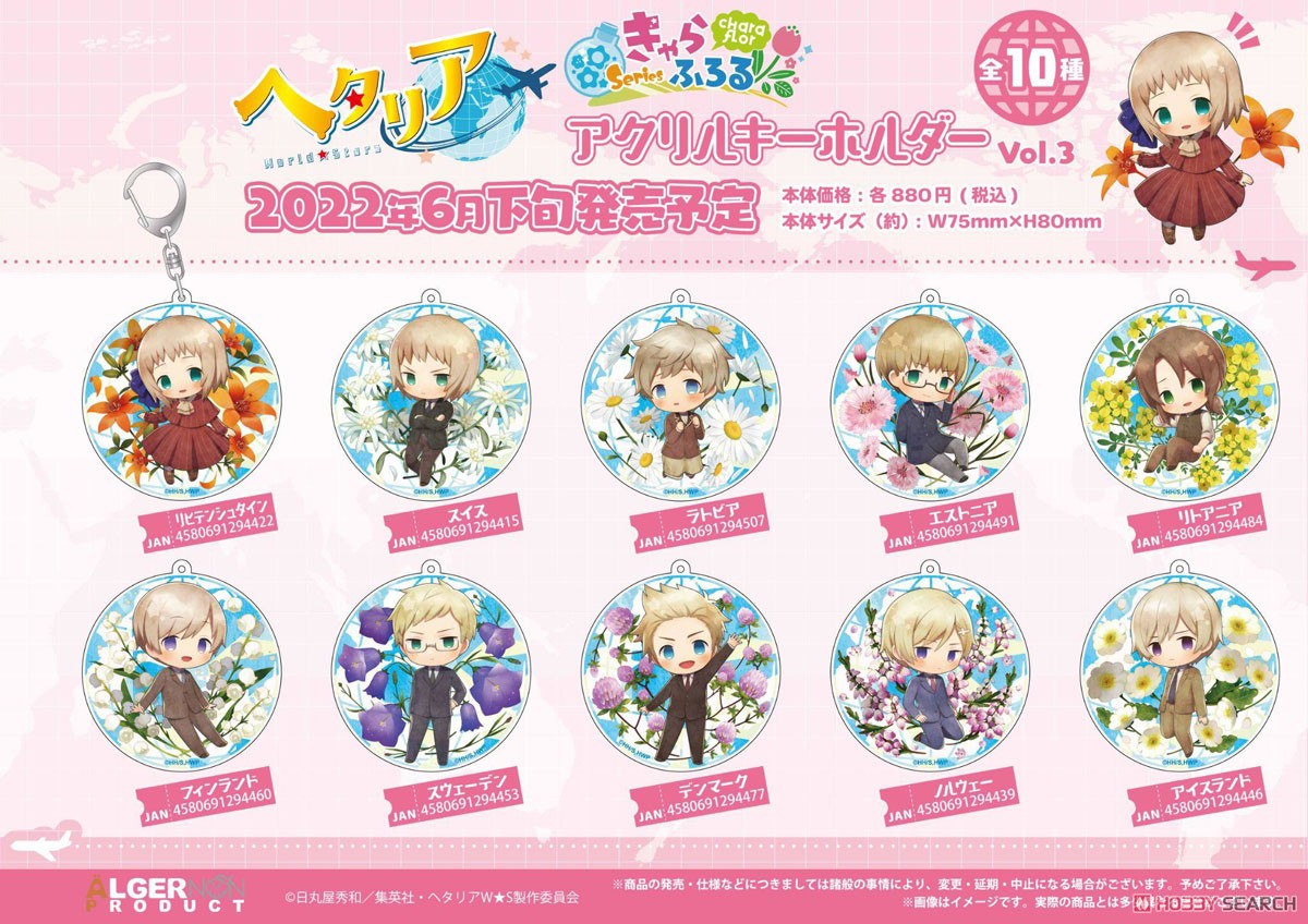 きゃらふろる アクリルキーホルダー ヘタリア World☆Stars vol.3