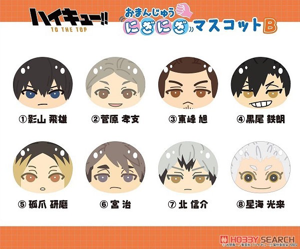 ハイキュー!! おまんじゅうにぎにぎマスコットB (8個セット