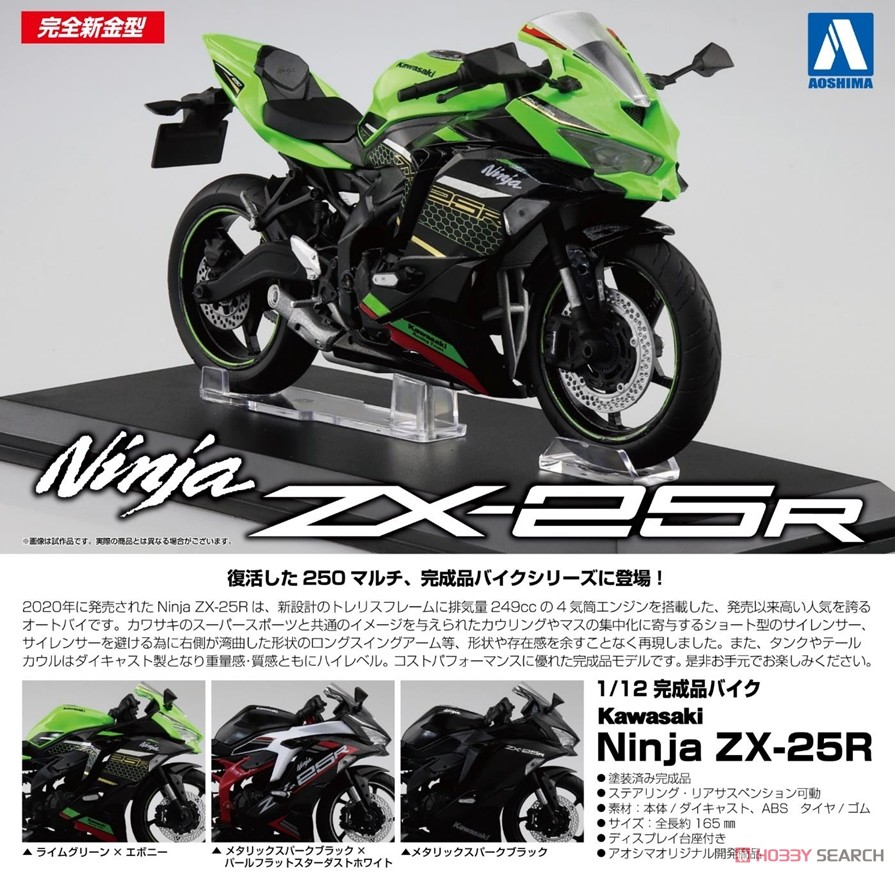 KAWASAKI Ninja ZX-25R メタリックスパークブラック×パールフラット
