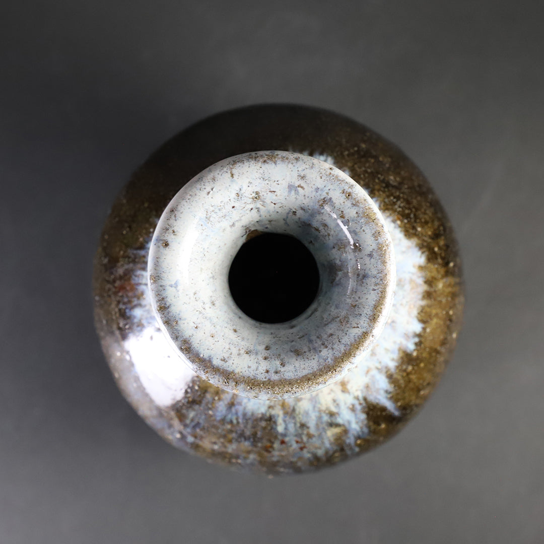 十四代中里太郎右衛門 作 叩き朝鮮唐津花入 No.9 – ギャラリー一番館