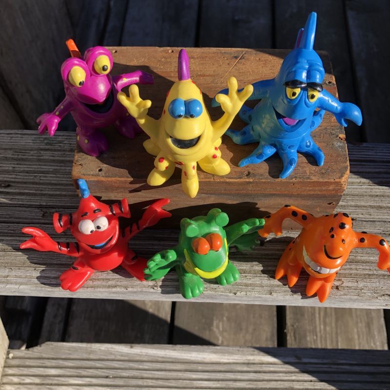 80s Vintage Wendy's Advertsing Meal Toys Alien Mix-Ups PVC Figures
