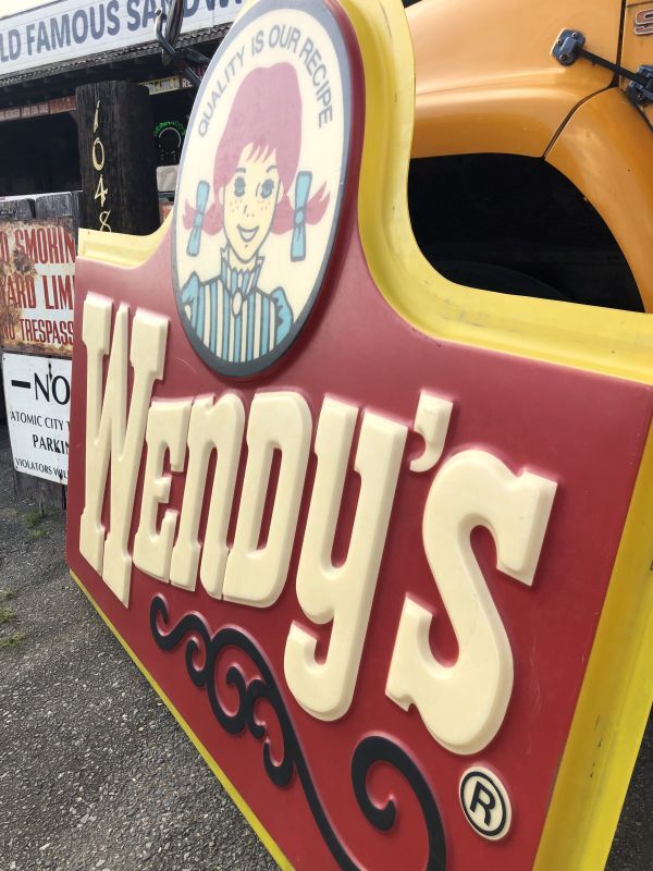 店舗引き取り限定】 大型195cm Vintage Advertising Wendy's Old