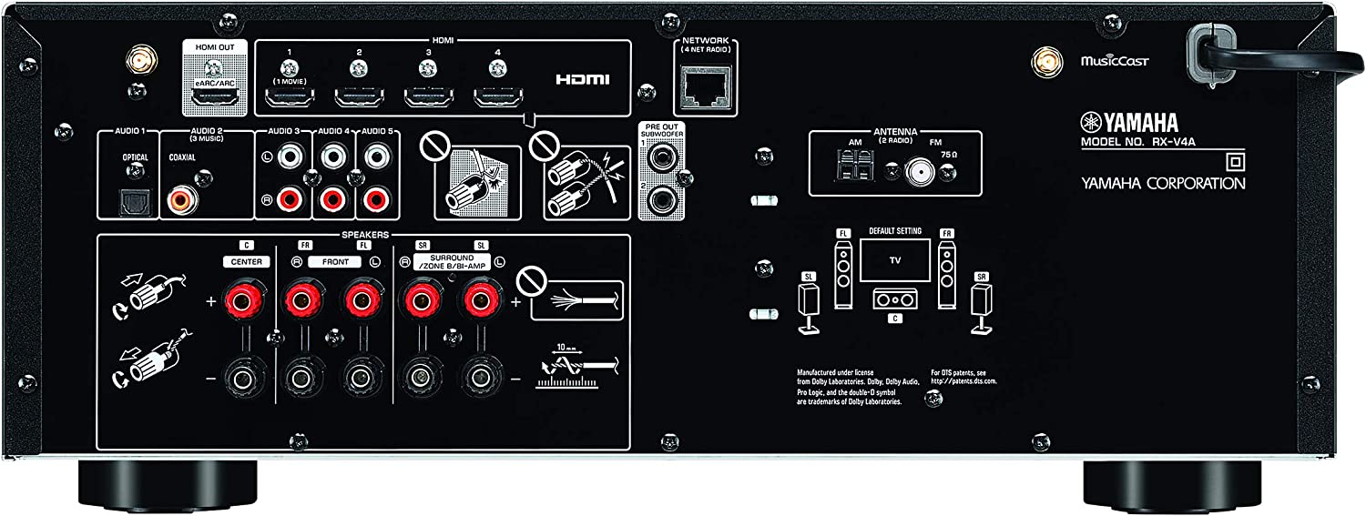 Yamaha RXV4A 110 / 220v Receiver amplifier 5.2 channel 8k music cast A