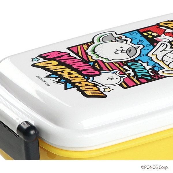 スケーター）ふわっとフタタイトランチボックス 角型 450ml（にゃんこ