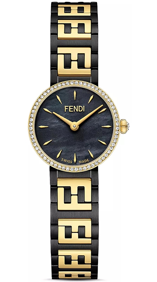 Fendi Forever Diamond Bezel Two Tone Steel Bracelet 19mm Watch