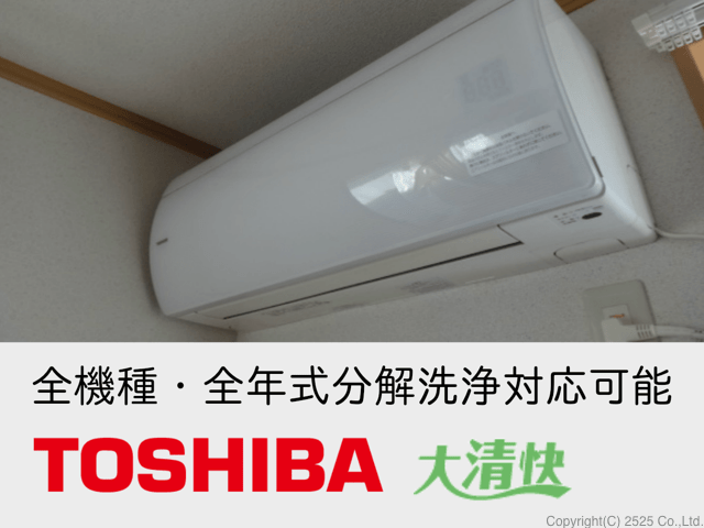 丁寧な東芝お掃除機能付きエアコンクリーニングを東京,横浜,川崎で高圧