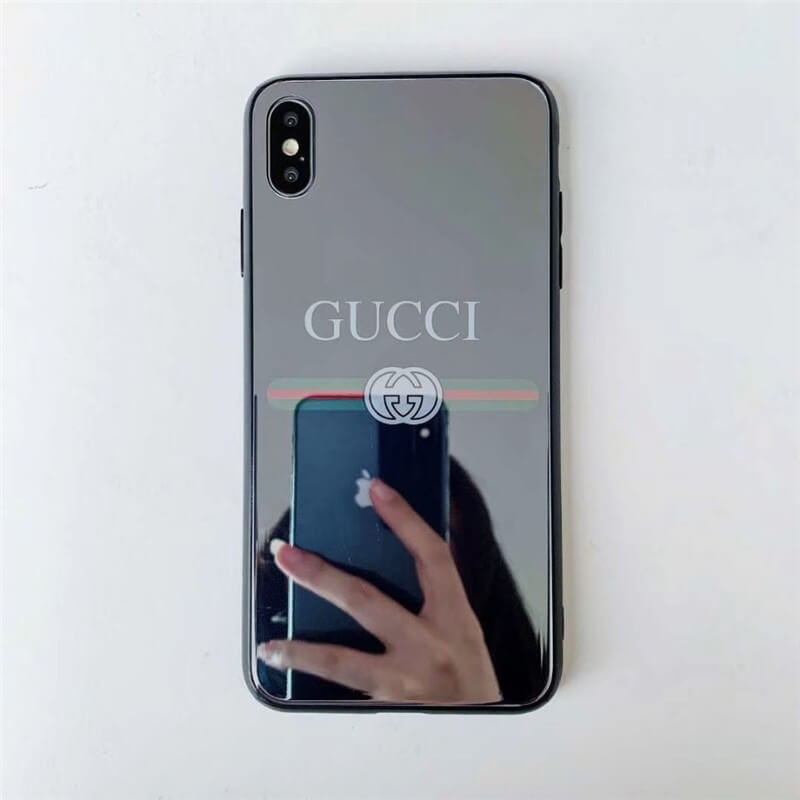 gucci スマホケース iphone11promax 鏡面 シャネルパロディ iPhone11
