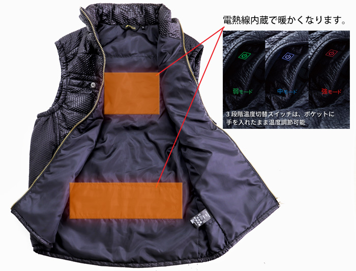 DOGMAN d-HEAT エンボスベスト 8882 商品詳細｜鳶服 鳶用品の宮乃屋