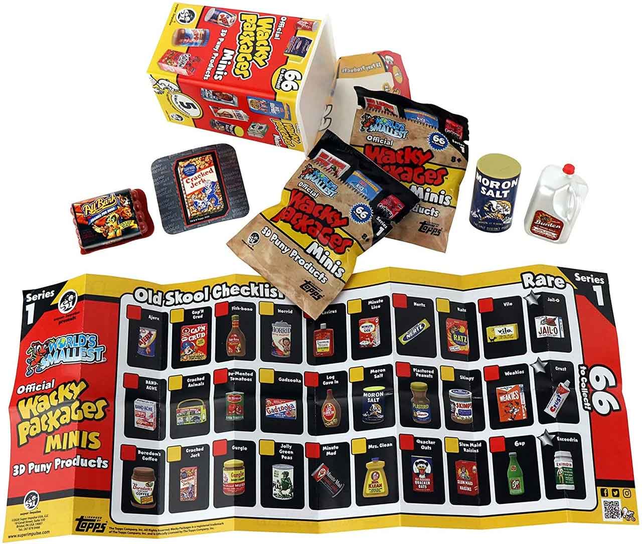 Wacky Packages Minis - Weakies (plus 4 Mystery) – Knick Knack Toy