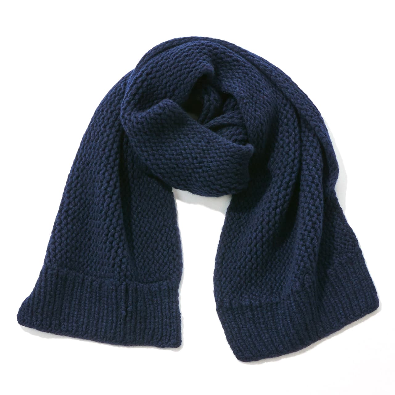 気仙沼ニッティングのカシミヤストール［ネイビー］