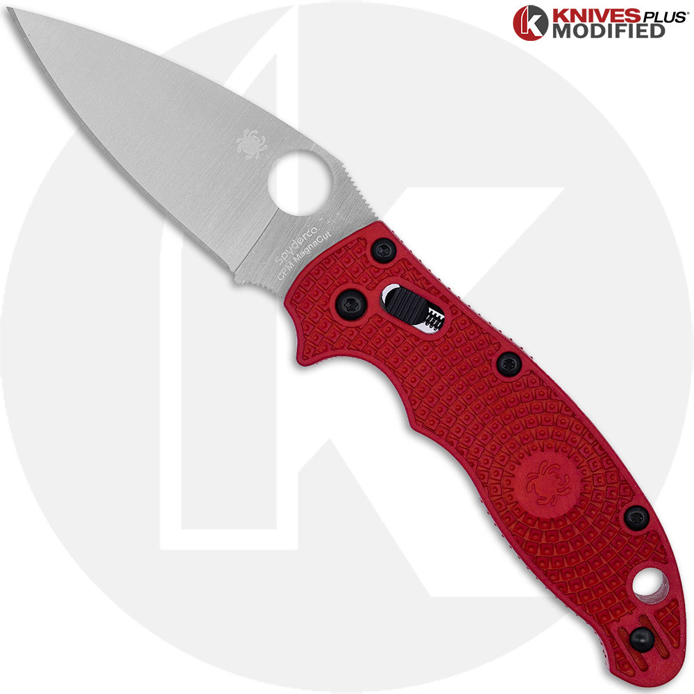 MODIFIED Spyderco Manix 2 LW Salt MagnaCut Knife - The Red Dragon