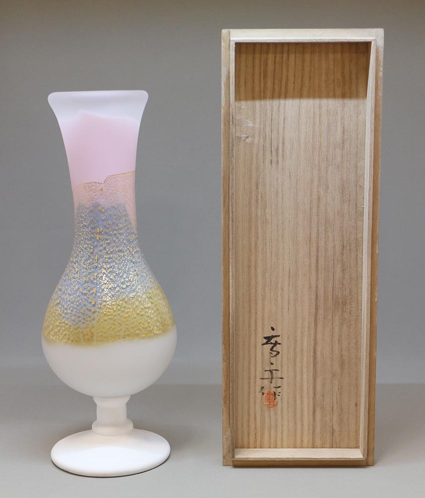 手吹三彩花瓶 (fk-3) – 岡南ギャラリー