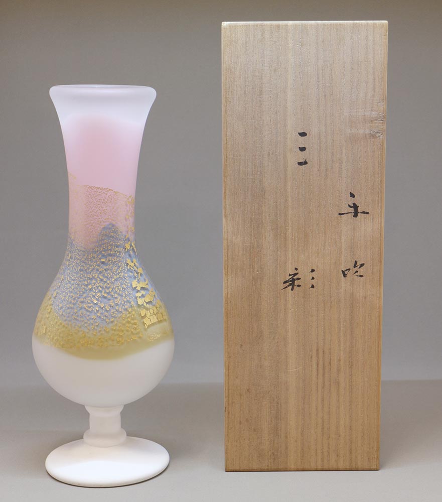 手吹三彩花瓶 (fk-3) – 岡南ギャラリー