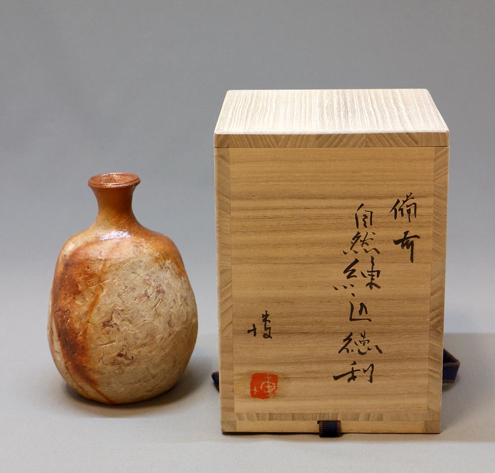 備前自然練込徳利 to-38 – 岡南ギャラリー