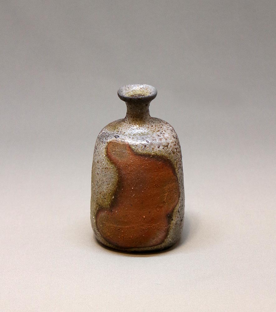 備前焼窯変徳利形壺 花入 稲荷作 茶道具 共箱 送料込み251210 備前焼窯