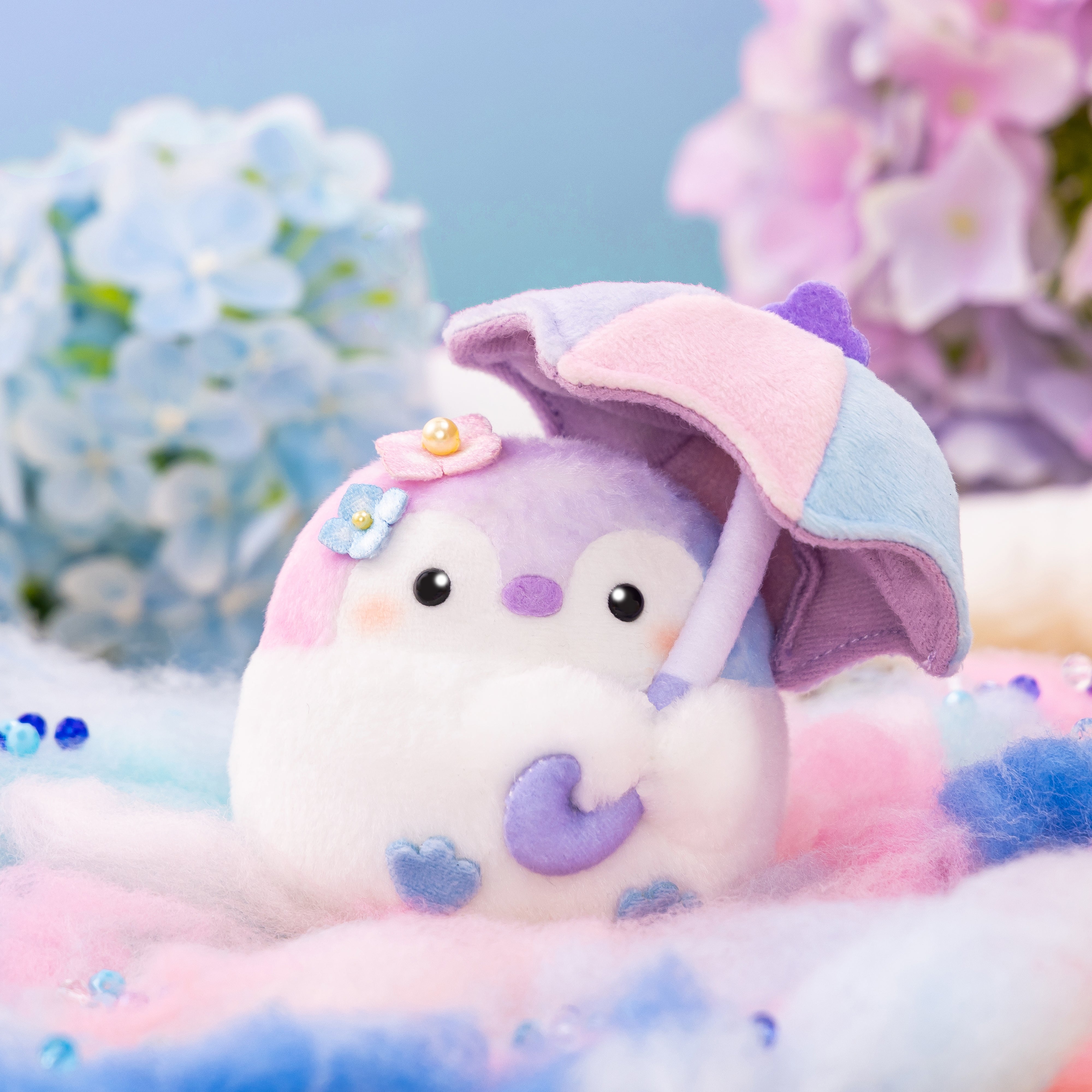 予約】コウペンちゃん あじさいコウペンちゃん手のひらマスコット